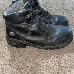 TIMBERLAND PRO Men Boots Black 87517 CompToe/Anti-Fatigue/WaterProof 11.5M